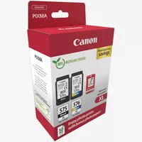 Canon PG-575XL/CL-576XL High Yield Ink Cartridge + Photo Paper Value PackProduct Front Angled View